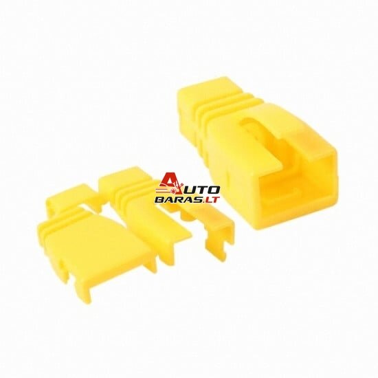 RJ45 kištuko gaubtelis LK-US067 (geltonas, Cat5e/Cat6)