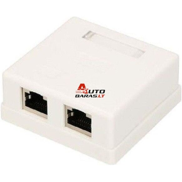 RJ45 lizdas LK-SB41 (Cat6, STP, dvivietis, virštinkinis)