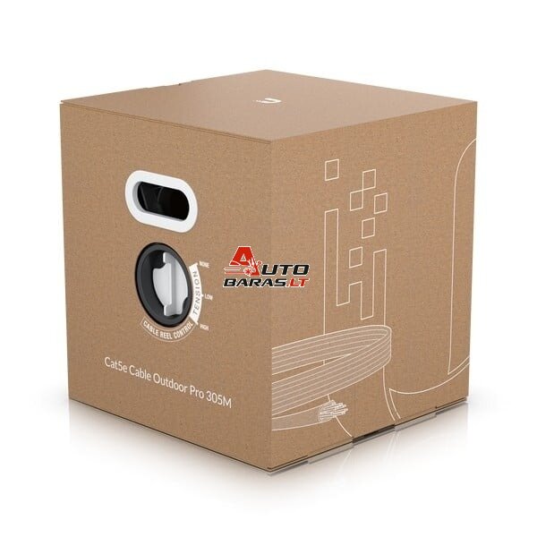 Ryšio kabelis Ubiquiti UACC-Cable-C5e-Outdoor-Pro-305M-W (Cat5e, 24 AWG, VW-1, ASTM G 151/154, 305m)
