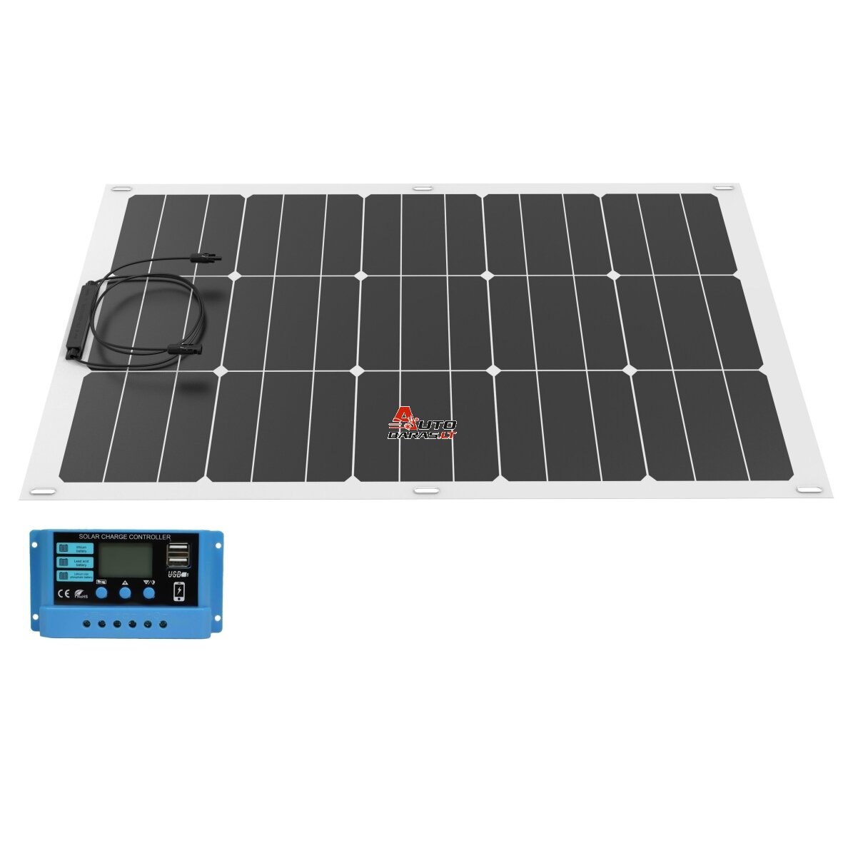 Saulės panelė sunkvežimiams 220W, 24V su priedais