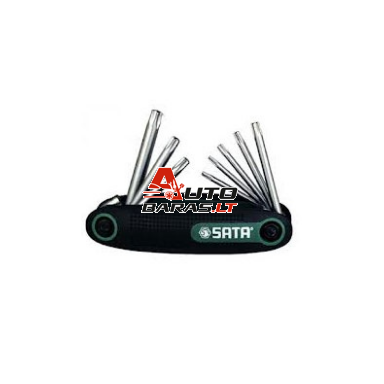 SATA Sulankstomų TORX raktų rinkinys 8vnt. (TT9-T40) SATA Sulankstomų TORX raktų rinkinys 8vnt. (TT9-T40)