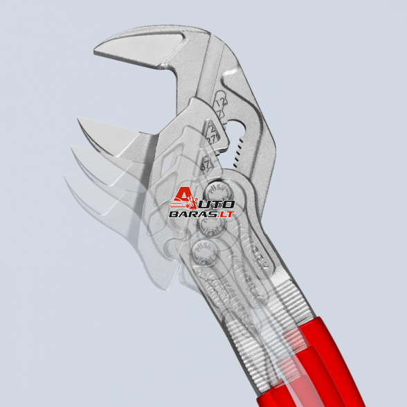Santechninės replės-raktas KNIPEX su fiksavimu 9