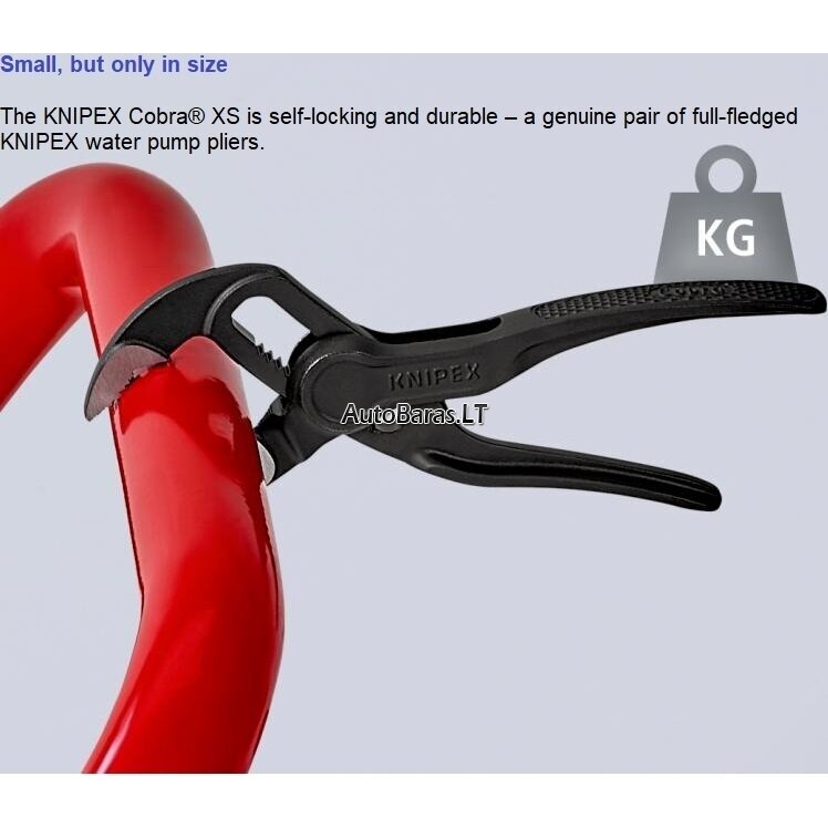 Santechninės replės 100mm KNIPEX Cobra XS (su fiksavimu) 5