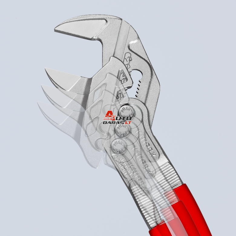 Santechninės replės-raktas KNIPEX su fiksavimu 9