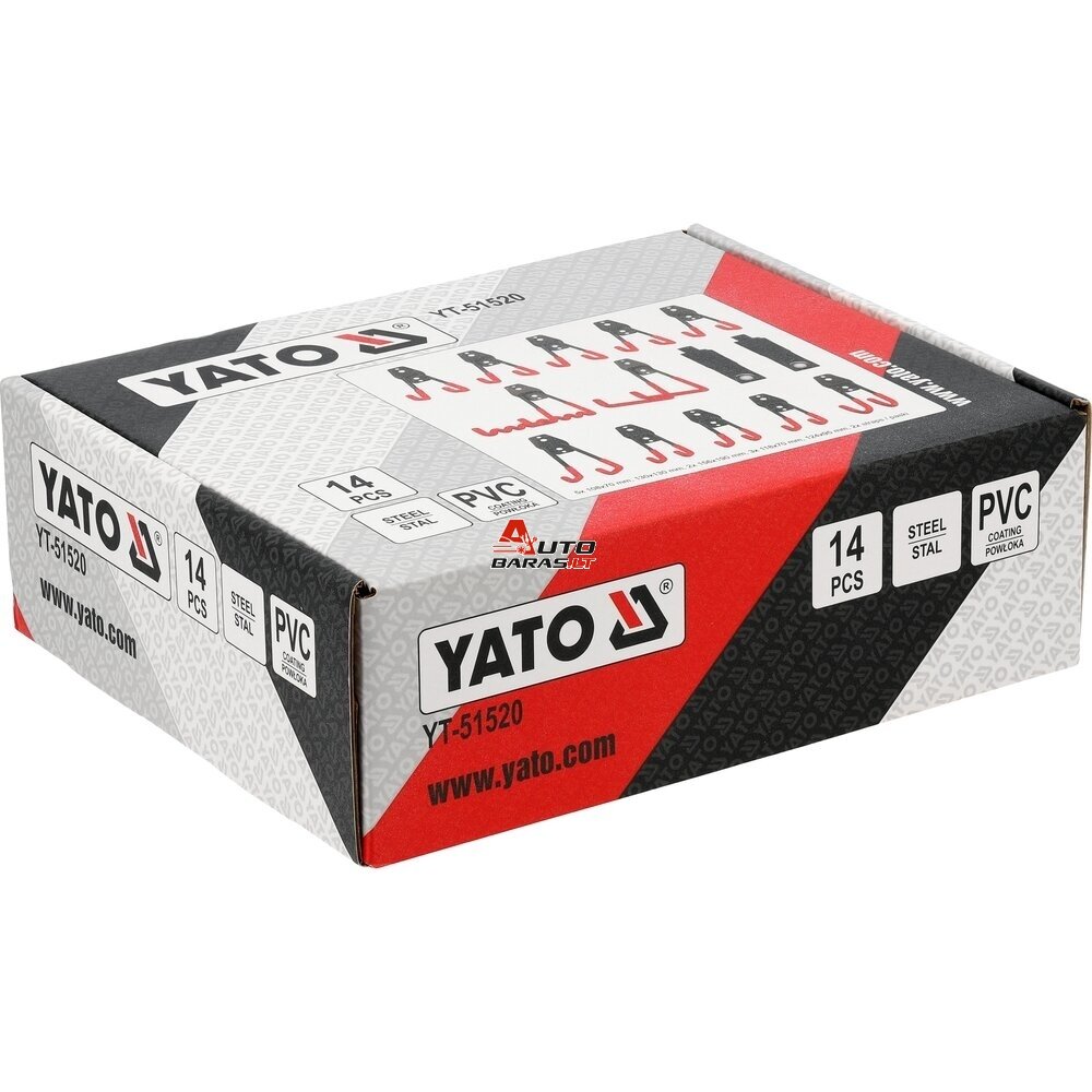 YATO Sieninių kablių rinkinys (14vnt.) 2