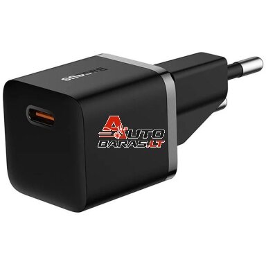 Sieninis įkroviklis BASEUS CCGN050101 (GaN5 mini, 20W, USB-C, QC3.0, juodas) Sieninis įkroviklis BASEUS CCGN050101 (GaN5 mini, 20W, USB-C, QC3.0, juodas)