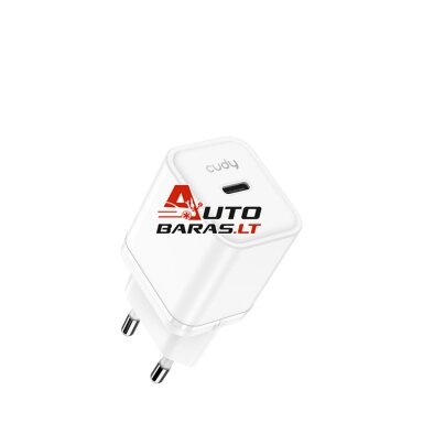 Sieninis įkroviklis CUDY CH20_EU (1x USB-C; 20W) Sieninis įkroviklis CUDY CH20_EU (1x USB-C; 20W)
