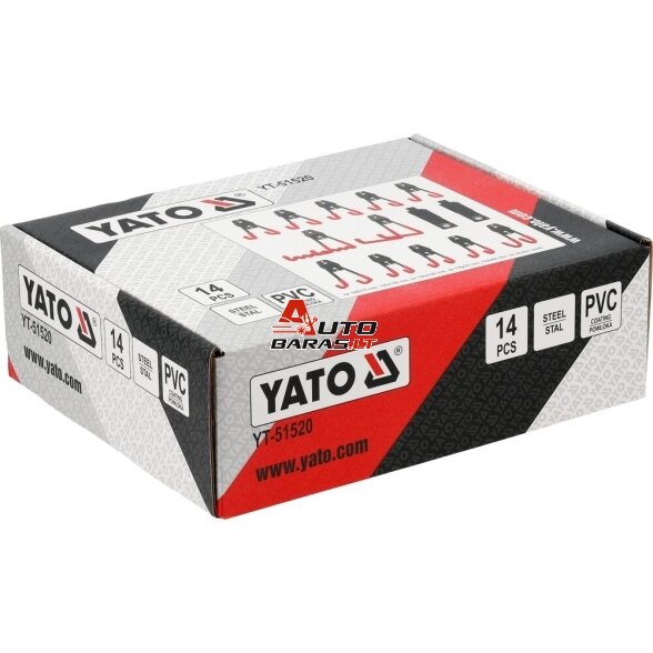 YATO Sieninių kablių rinkinys (14vnt.) 2