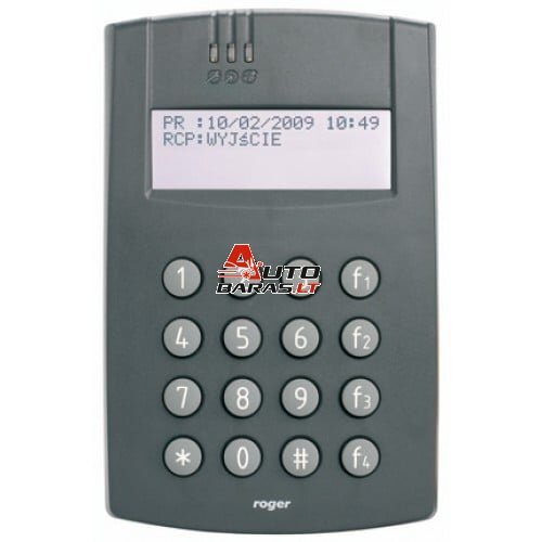 Skaitytuvas su klaviatūra ROGER PR602LCD-DT-I (RACS 4, MIFARE, Grafito, lauko)