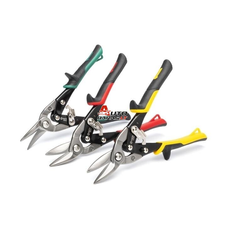 SATA Skardos kirpimo žirklių rinkinys 250mm 3vnt. 1