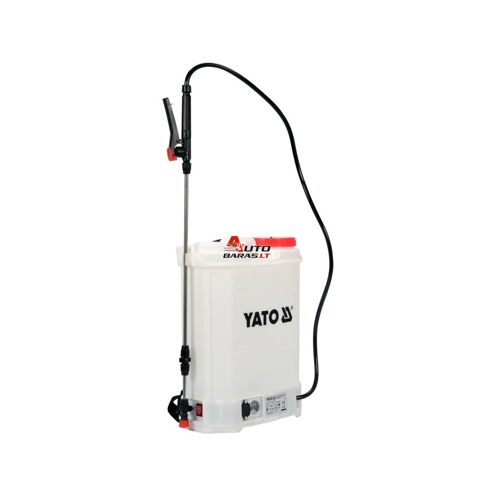 YATO Slėginis purkštuvas su bakeliu ir saulės panele 16l 12V 8000mAh 4