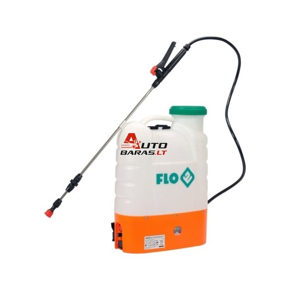 FLO Slėginis purkštuvas su bakeliu 16l 12V 8000mAh 2