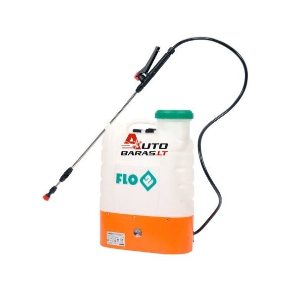 FLO Slėginis purkštuvas su bakeliu 16l 12V 8000mAh 1