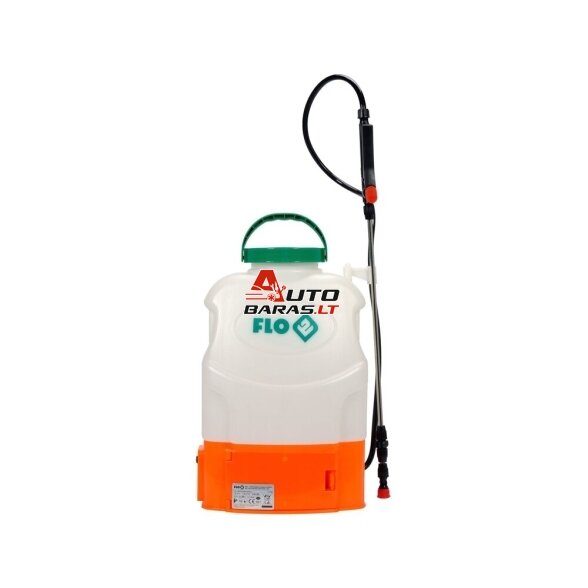 FLO Slėginis purkštuvas su bakeliu 16l 12V 8000mAh