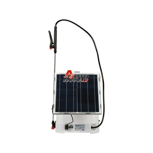 YATO Slėginis purkštuvas su bakeliu ir saulės panele 16l 12V 8000mAh 1