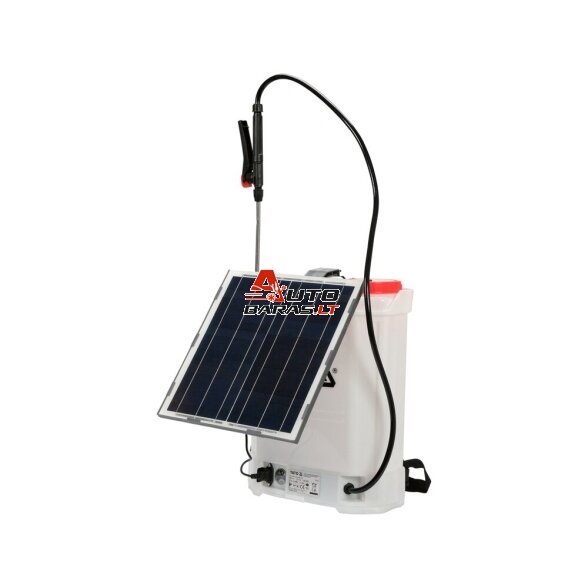 YATO Slėginis purkštuvas su bakeliu ir saulės panele 16l 12V 8000mAh 2