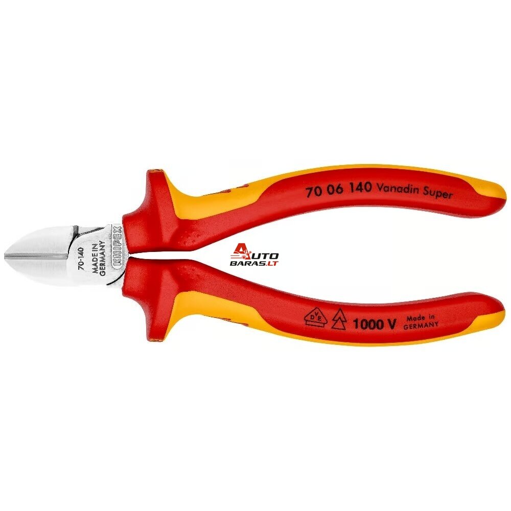 Šoninio kirpimo replės elektrikui 140mm (1000V) KNIPEX