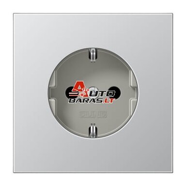 Socket with grounding JUNG AL1520 (aluminium color, 16A/250V)