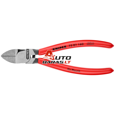 Šoninio kirpimo replės plastikui 160mm KNIPEX Šoninio kirpimo replės plastikui 160mm KNIPEX