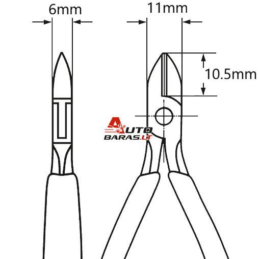 Šoninio kirpimo replės elektromechanikai 115mm KNIPEX 4