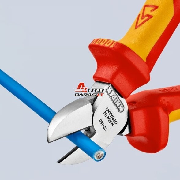 Šoninio kirpimo replės elektrikui 160mm (1000V) KNIPEX 10