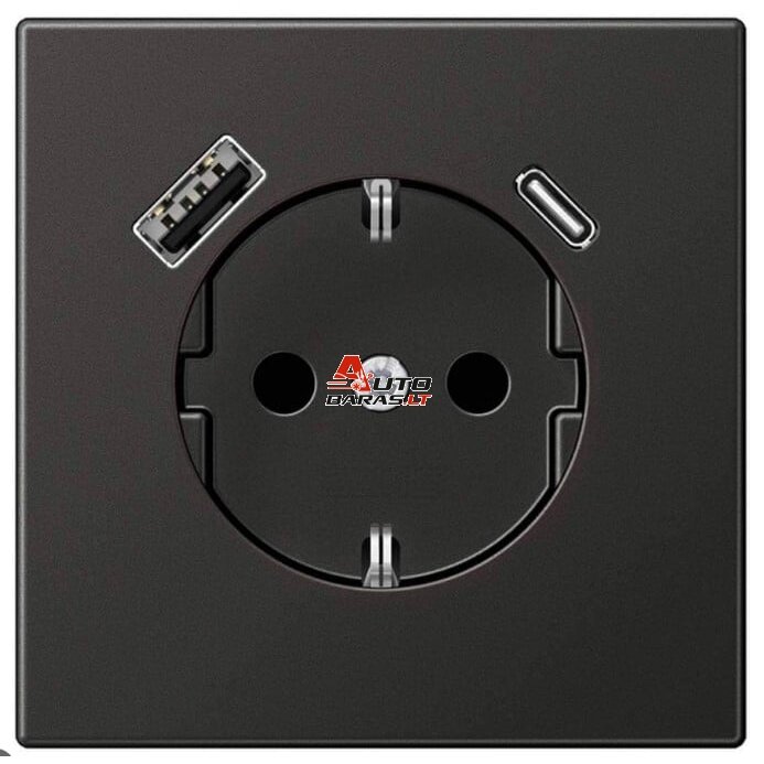 Socket with USB JUNG LS1520AN (anthracite color, 16A/250V)