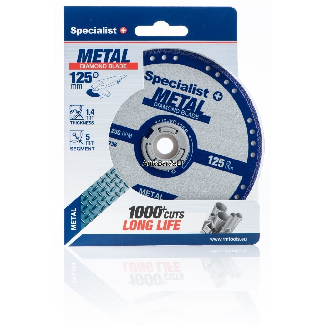 SPECIALIST+ Deimantinis pjovimo diskas metalui 125x1,4x22,23 mm 3