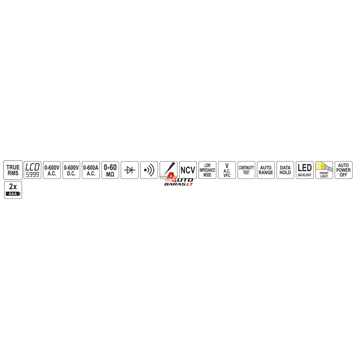 YATO Srovės matavimo replės AC/DC 600A 4