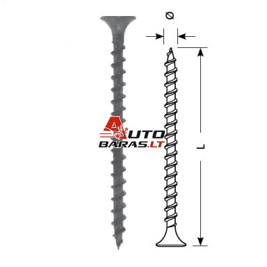 Sraigtas STARFIX gipsas-medis 3.5x55/F (juodas, 100vnt) Sraigtas STARFIX gipsas-medis 3.5x55/F (juodas, 100vnt)