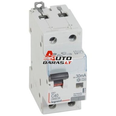 Srovės nuotekio relė su automatiniu jungikliu Legrand 411054 (C, 40A, 2P, 30mA, 230V)