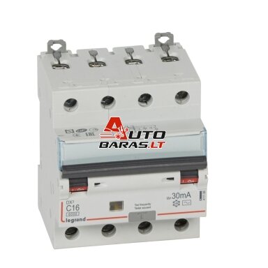 Srovės nuotekio relė su automatiniu jungikliu Legrand 411188 (AC, 25A, 4P, 30mA, 400V) Srovės nuotekio relė su automatiniu jungikliu Legrand 411188 (AC, 25A, 4P, 30mA, 400V)