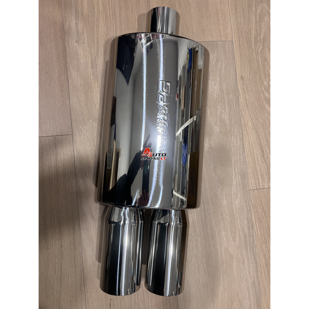 STRAIGHTFLOW plokščio tipo galinis bakelis 1in ir 2 out 63mm (nerūdijantis plienas) 3