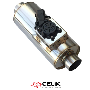 "STEEL" Exhaust systems - apvalus bakelis su sklende 1in / 1 out 63mm "STEEL" Exhaust systems - apvalus bakelis su sklende 1in / 1 out 63mm