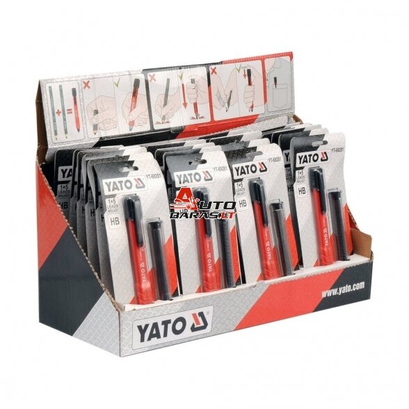 YATO Statybinis pieštukas automatinis (6 šerdėmis) 1