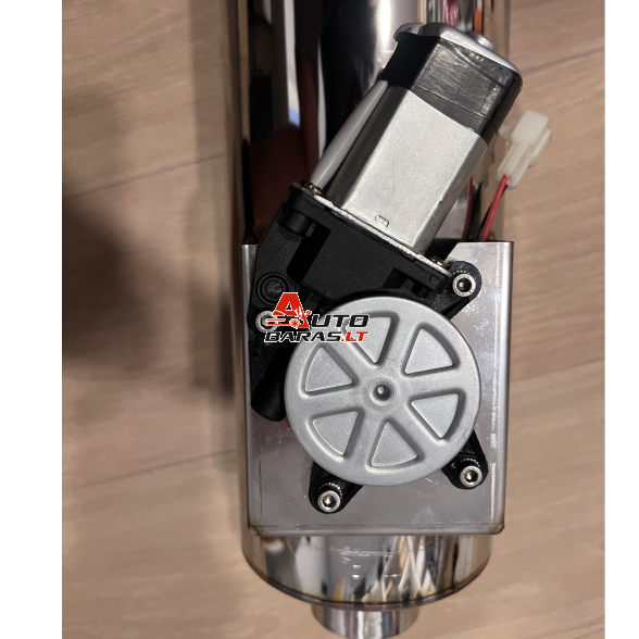 "STEEL" Exhaust systems - apvalus bakelis su sklende 1in / 1 out 63mm 3