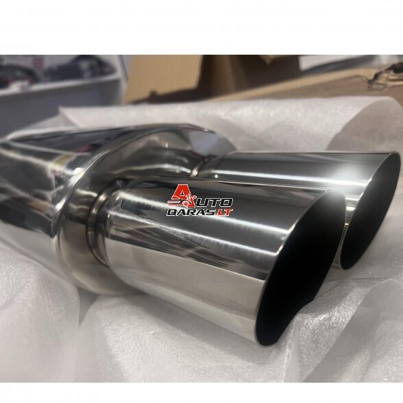 STRAIGHTFLOW plokščio tipo galinis bakelis 1in ir 2 out 63mm (nerūdijantis plienas) 1