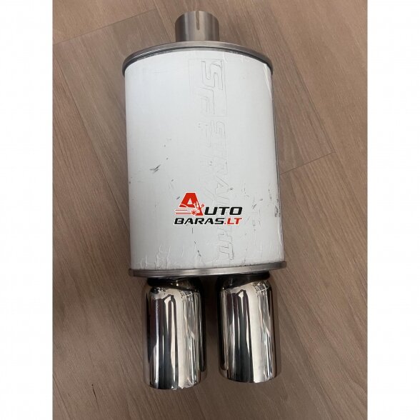 STRAIGHTFLOW plokščio tipo galinis bakelis 1in ir 2 out 63mm (nerūdijantis plienas) 5