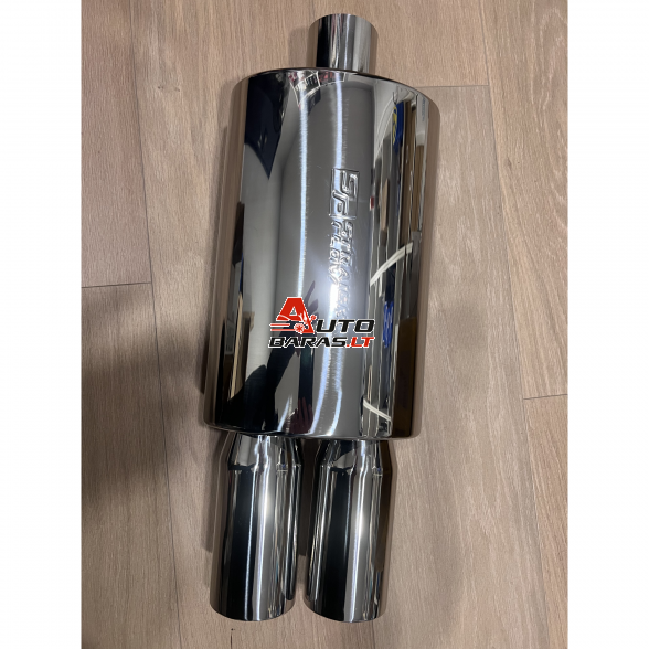 STRAIGHTFLOW plokščio tipo galinis bakelis 1in ir 2 out 63mm (nerūdijantis plienas) 3