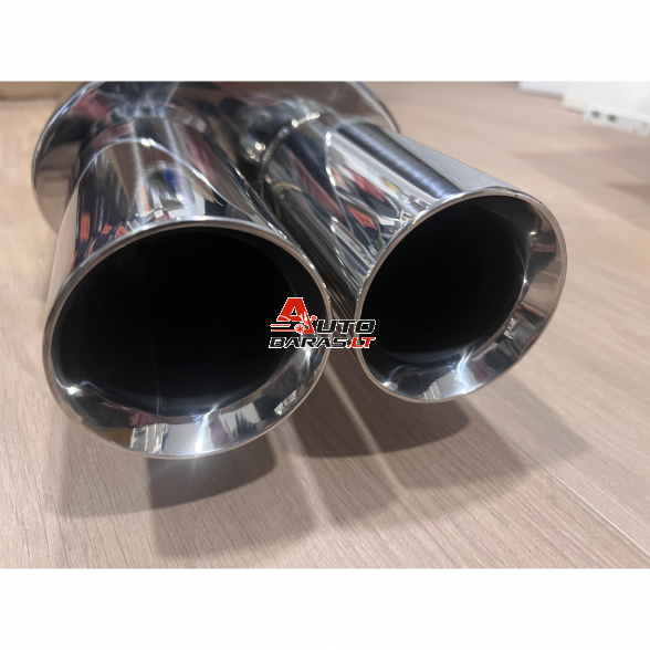 STRAIGHTFLOW plokščio tipo galinis bakelis 1in ir 2 out 63mm (nerūdijantis plienas) 1