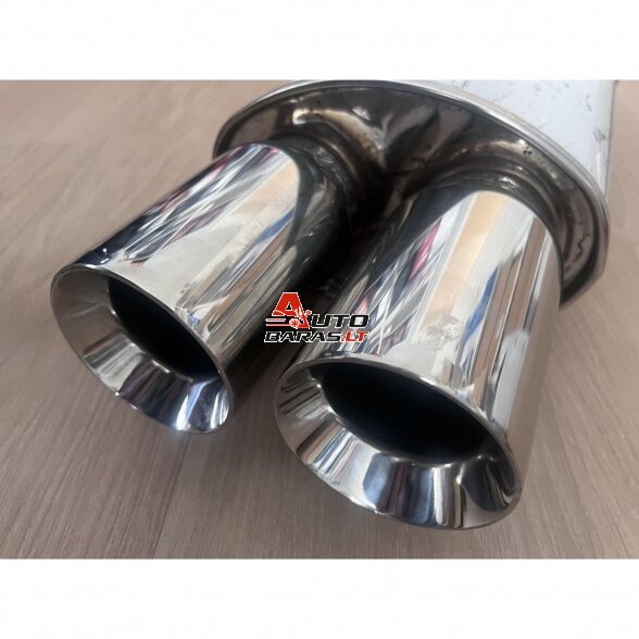 STRAIGHTFLOW plokščio tipo galinis bakelis 1in ir 2 out 63mm (nerūdijantis plienas) 3