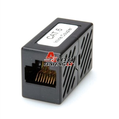 Sujungimas UTP kabeliui RJ45-RJ45 Cat6 In-Line LK-1006-Cat6 (juodas) Sujungimas UTP kabeliui RJ45-RJ45 Cat6 In-Line LK-1006-Cat6 (juodas)