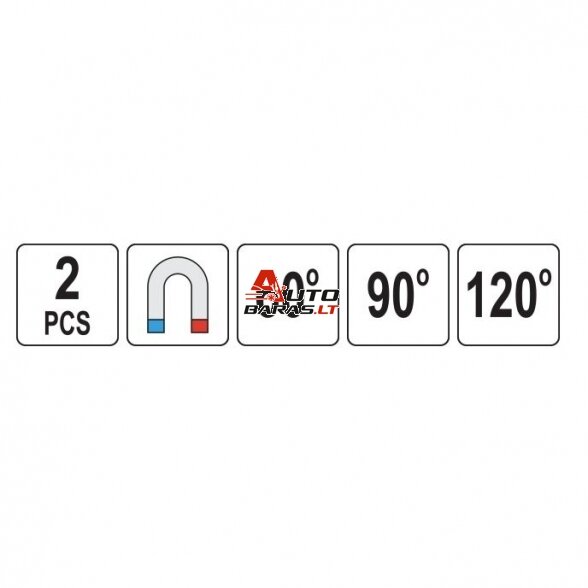 YATO Suvirinimo kampų magnetinių rink.(2vnt) 98x113mm, L tipo 2