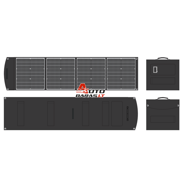 Sulankstoma saulės panelė 200W su XT60 4in1 kabeliu