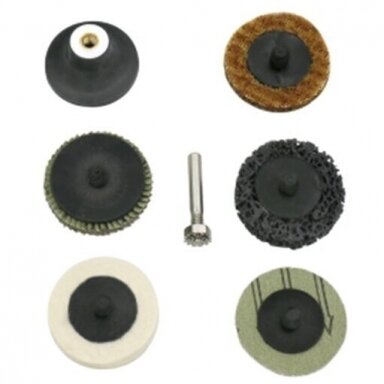 ŠVEITIMO DISKELIŲ RINKINYS (7VNT) 2" 50MM SU KOTELIU 1/4" ŠVEITIMO DISKELIŲ RINKINYS (7VNT) 2" 50MM SU KOTELIU 1/4"