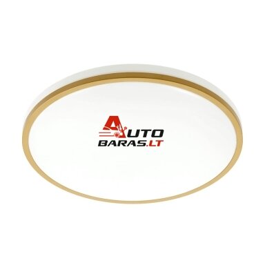 Šviestuvas lubinis apvalus auksinis TULA LED (24W, 1680lm, IP44, 4000K) GTV LD-TUL24W-NW-00