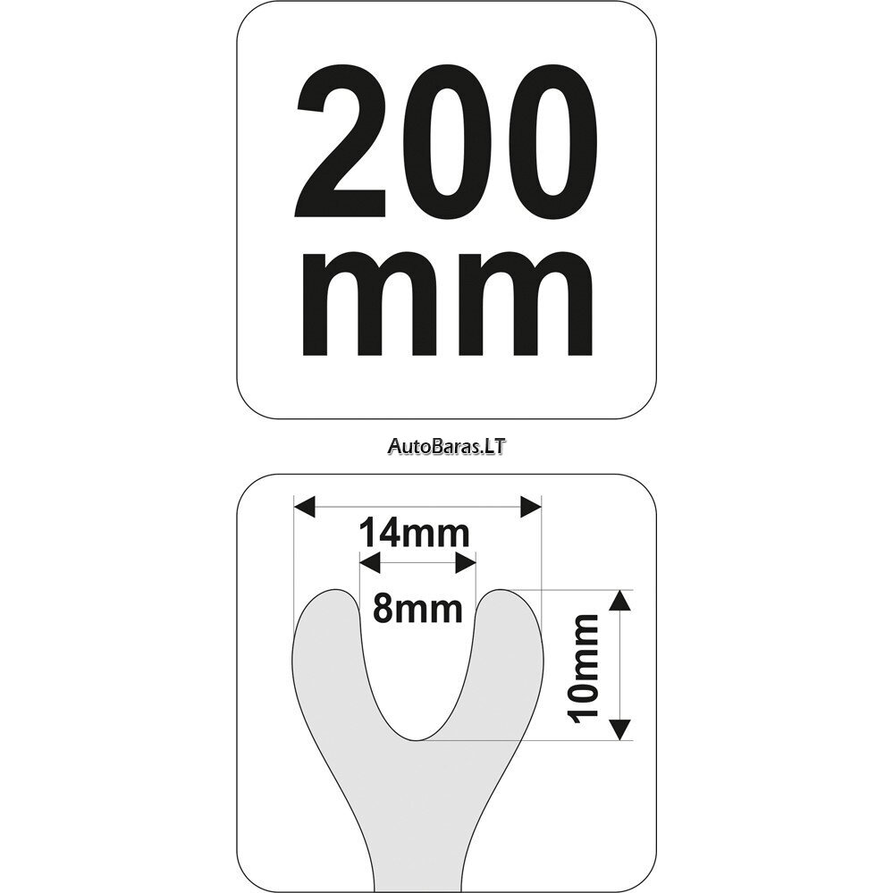 YATO Svirtis apdailos detalėms nuimti 200mm 2