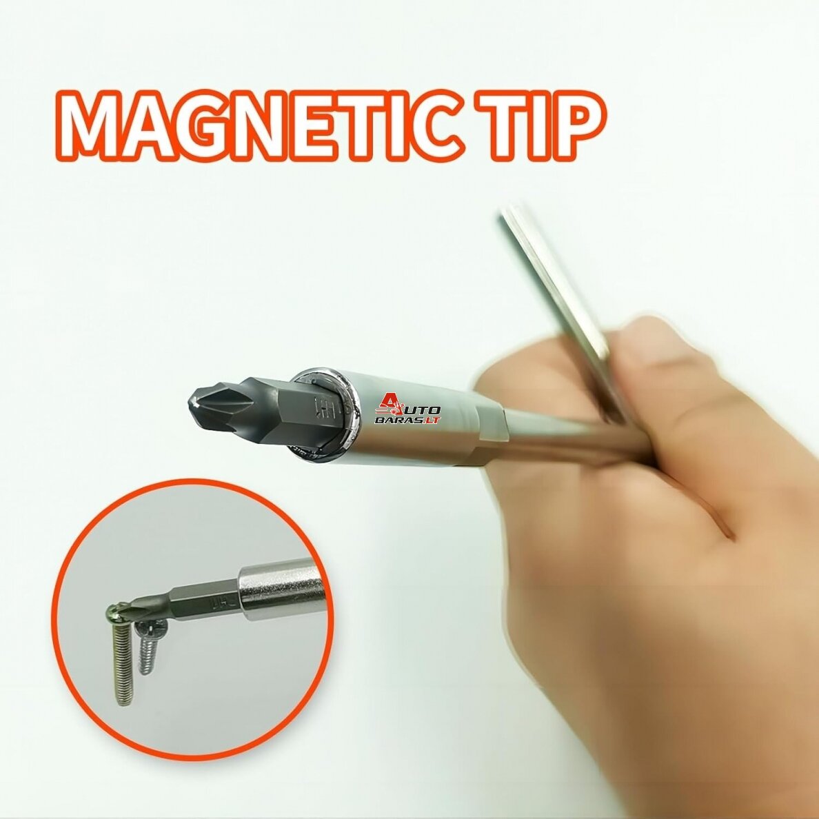 T tipo rankena + JIS 1/4'' antgalių rinkinys 6vnt. 2