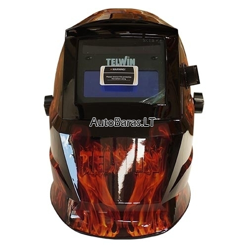 TELWIN 802816 suvirintojo skydelis su automatiniu filtru STREAM FLAME 3