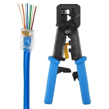 Tinklo užspaudimo replės SWTP003 perkišamoms jungtims (RJ45/RJ12 8P/6P/4P) Tinklo užspaudimo replės SWTP003 perkišamoms jungtims (RJ45/RJ12 8P/6P/4P)