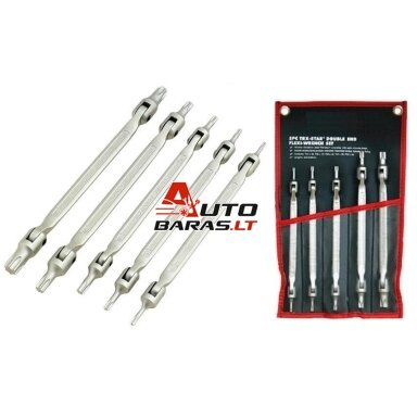 TORX lanksčių raktų rinkinys 5vnt.